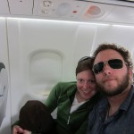 Kristin and I on the plane to Kili....