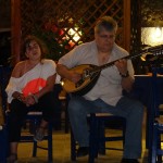 The restaurant owner and his daughter sang for us at dinner.